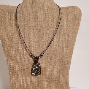 Chico’s Wire Six-Strand Necklace with Pendant